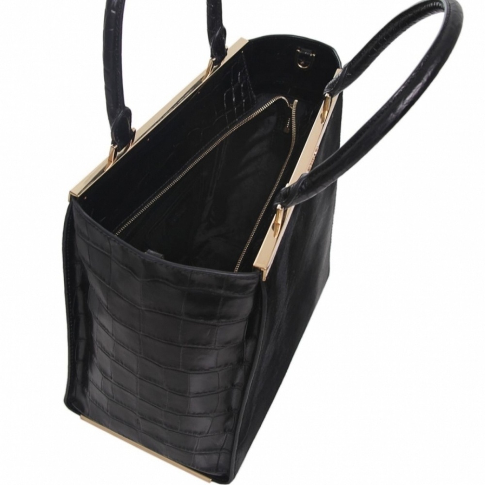 MICHAEL KORS LARGE BLACK HAIRCALF LEATHER T